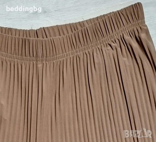 Елегантен Плисиран Панталон Apple Candy - Размер 2XL, Карамел, снимка 4 - Панталони - 54319139