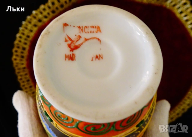 Порцеланова ваза Satsuma,злато,емайли,печат. , снимка 10 - Вази - 54081875