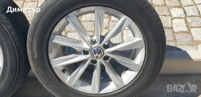 4 броя оригинални лети джанти VW Tiguan 17" 5х112 с летни гуми., снимка 5 - Гуми и джанти - 50106935