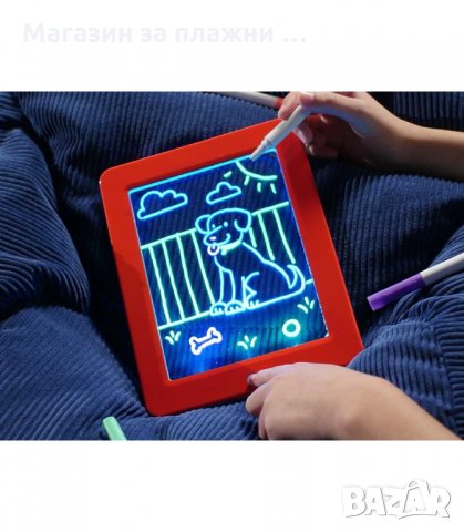 ДЕТСКИ СВЕТЕЩ МАГИЧЕСКИ ТАБЛЕТ ЗА РИСУВАНЕ MAGIC SKETCH PAD - код 2650, снимка 5 - Рисуване и оцветяване - 34165504