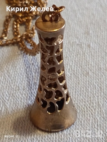 МЕТАЛНА ВЕРИЖКА с АЖУРЕН ДИЗАЙН с ВЕРИЖКА 42275, снимка 2 - Колиета, медальони, синджири - 52492419