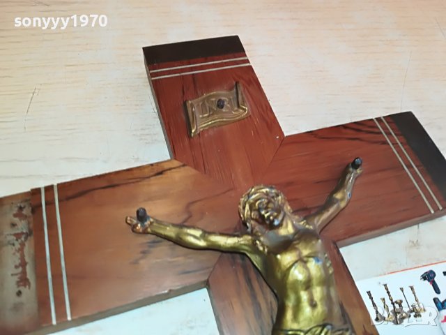 КРЪСТ АНТИКА С ХРИСТОС ОТ ФРАНЦИЯ 3112221759, снимка 5 - Антикварни и старинни предмети - 39151676