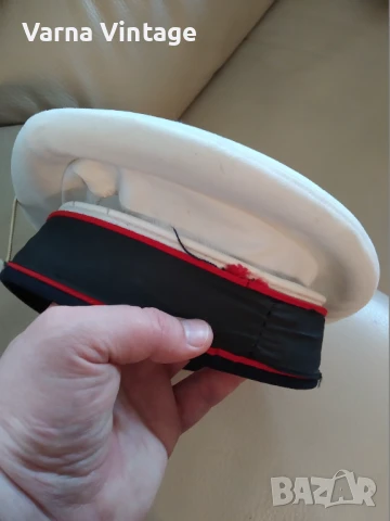 Морска шапка от фрегата DUQUESNE Франция., снимка 3 - Антикварни и старинни предмети - 50620468