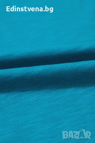 Дамски син потник със свободна кройка и сатенен кант, снимка 8 - Потници - 50093763