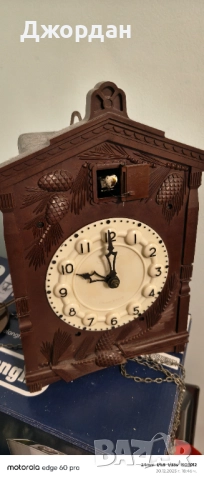 Стенен часовник с кукувичка, снимка 2 - Стенни часовници - 52939147