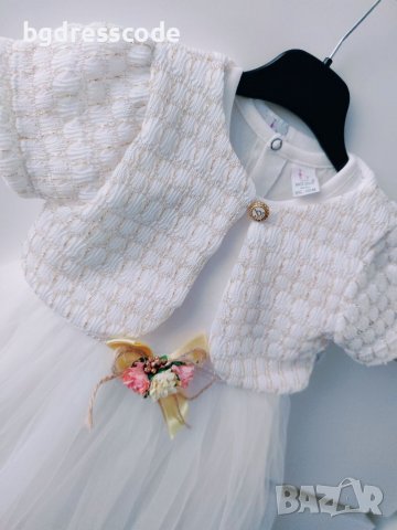 Шаферска рокля с болеро 🌸, снимка 2 - Бебешки рокли - 39459807