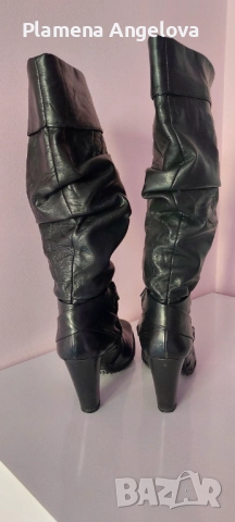 Гръцки кожени ботуши на висок ток, снимка 5 - Детски боти и ботуши - 52351346