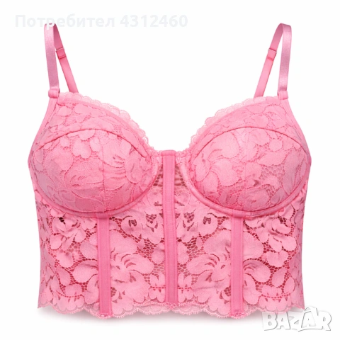 💗🔥 РОЗОВО БЮСТИЕ — НОВО, НЕОБЛИЧАНО! 🔥💗, снимка 1 - Корсети, бюстиета, топове - 53773899