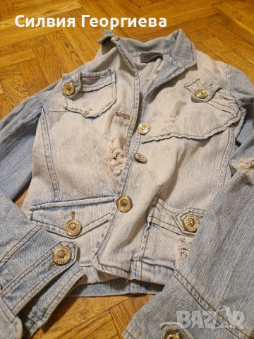 дамско дънково яке на версаче, снимка 6 - Якета - 53978328