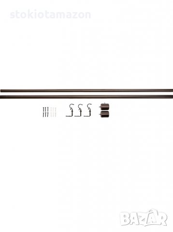 корниз за стена Amazon Basics с накрайници на капачката - 36 до 72 инча, тъмен бронз, снимка 5 - Пердета и завеси - 38159231