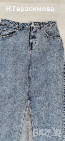 Дълга дънкова пола, снимка 4 - Поли - 50980140