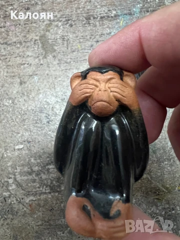 Керамични маймунки с глазура , снимка 2 - Декорация за дома - 51170401