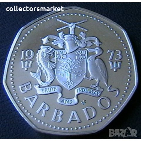 1 долар 1973 PROOF, Барбадос, снимка 2 - Нумизматика и бонистика - 34294160
