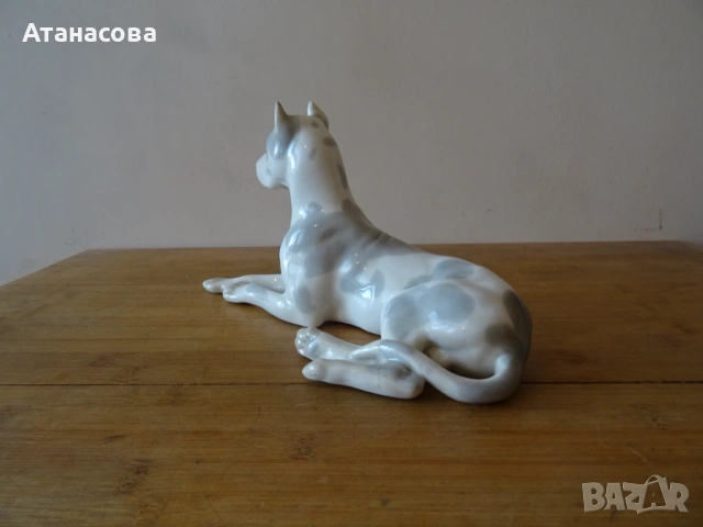 Порцеланова фигура Куче Дог ЛФЗ 1960 г, снимка 7 - Статуетки - 53892790