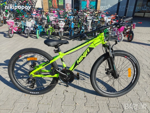 BG Алуминиев велосипед 24" NINJA жълт, снимка 2 - Велосипеди - 54334817