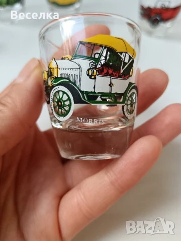 Комплект 6 бр чашки с ретро автомобили , снимка 5 - Антикварни и старинни предмети - 50964443