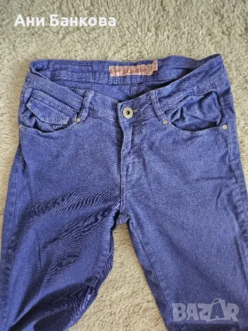 Цветни дънки, размер С, 2 бр, снимка 5 - Дънки - 50156249