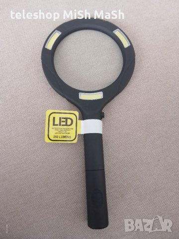 Голяма лупа с 3 лед светлини и 2 батерия 1.5 V, снимка 2 - Друга електроника - 38704005