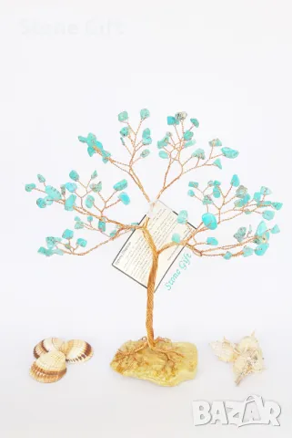 Дръвче Тюркоаз, Семеен подарък, Подарък за Приятел, Подарък за юбилей, Подарък за годишнина,Имен ден