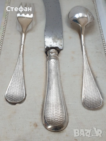 Комплект посребрени прибори, снимка 6 - Антикварни и старинни предмети - 54306659