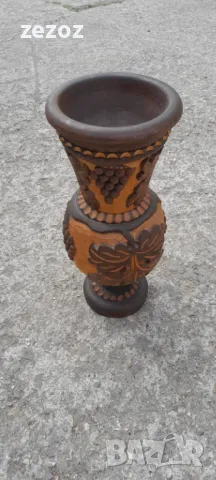 Дървена ваза за сухи цветя, снимка 2 - Декорация за дома - 49207545