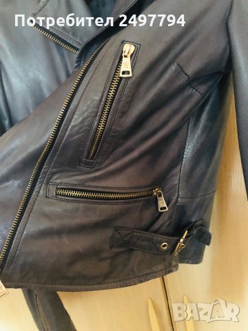 Кожено яке Massimo Dutti , снимка 5 - Якета - 29081100
