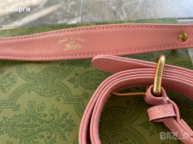 Оригинална Гучи Розова Кожена чанта Gucci Aphrodite Дръжка И Синджир, снимка 9 - Чанти - 42158327
