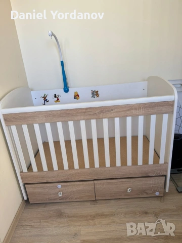 Креватче с люлеещ механизъм, снимка 2 - Кошарки - 54247382