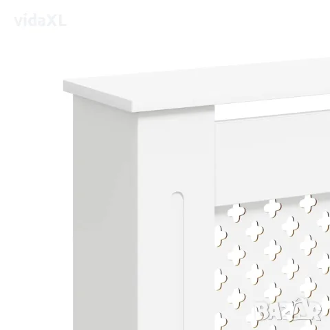 vidaXL Параван за радиатор, бял, 172x19x81,5 см, МДФ, снимка 7 - Паравани - 56146533