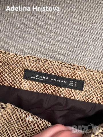 Еко кожа змия пола Zara M, снимка 12 - Поли - 51813376