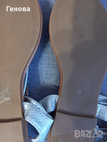 Дамски сребристи сандали номер 36, снимка 3 - Сандали - 51545328