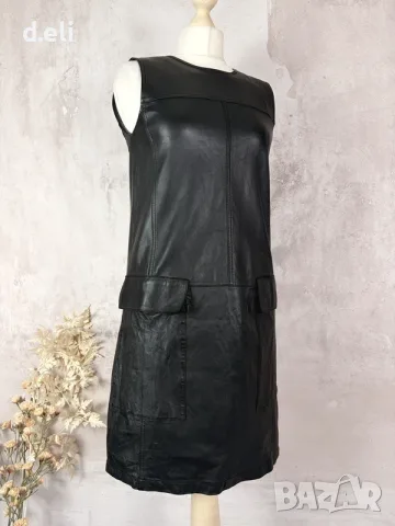 Max Mara Size S Страотна Кожена рокля
