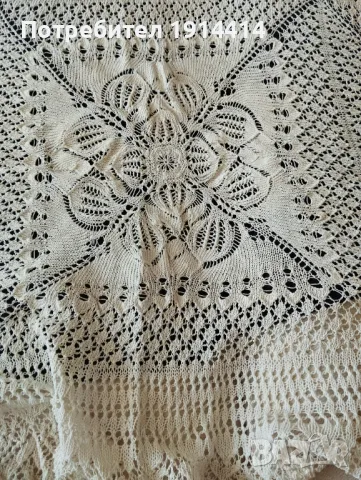 Покривка за маса голяма ръчно плетена, снимка 3 - Декорация за дома - 49756659