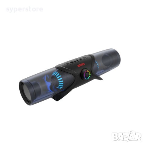 Преносима Bluetooth колонка Marvo SG-100 2.0 10W Черна RGB Подсветка, снимка 2 - Bluetooth тонколони - 40774122