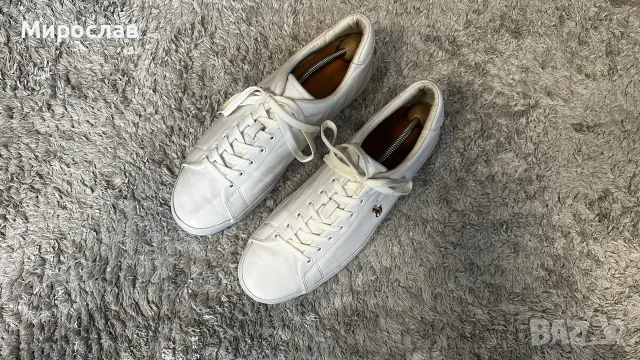 POLO RALPH LAUREN мъжки кожени маратонки/сникърси 45 номер, снимка 4 - Маратонки - 56260926
