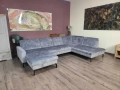 ПРОМОЦИЯ!!! П - образен ъглов диван от плат сив LS701521, снимка 1
