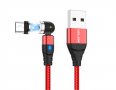 НОВО! 180°-360°-540° Магнитен кабел micro USB, Type C, 8-pin магнитно зарядно, снимка 5