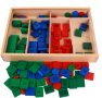 Дървен комплект Монтесори за ранно обучение математика в кутия , снимка 1 - Образователни игри - 34880431
