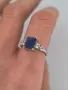 Сребърен Пръстен със Сапфири , снимка 3