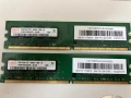 Hynix 2GB 2Rx8 PC2-6400U-666, DDR2, 800 MHz два броя, снимка 1
