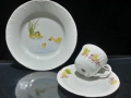 Стар български порцелан детски комплект за хранене , снимка 2