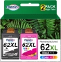 Мастилени касети Paeolos 62XL, черна и цветна, за HP Envy и OfficeJet, снимка 1