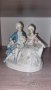 Двойка дама и кавалер във викториански стил. Оцветени в син и розов цвят. Отлично състояние., снимка 2