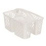 Панер за съхранение, кошница, бяла пластмаса, снимка 2