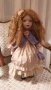 Колекционерска порцеланова кукла, 50см Разкошна Червенокоска-Отлична!