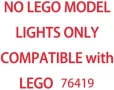 Ново LED Осветление за LEGO 76419 Hogwarts Castle със Сензор лего замък декорация, снимка 7