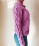 Ръчно плетена блуза в лилав цвят, снимка 8