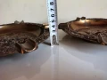 Страхотни Голями Релефни Италиански Бронзови Пепелници, снимка 9