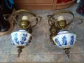 Красиви месингови аплици със порцелан , снимка 1