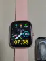Смарт часовник Kuizil Smart Watch в розов цвят с правоъгълен корпус в цвят розово злато, снимка 2